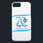 Israel 70 Anniversary Independence Day logo 2018 iPhone 8/7 Case<br><div class="desc">Israel 70 Anniversary Independence Day logo 2018 / 2023 Jerusalem Festival Jewish Holiday,  Israel Birthday Celebration,  Hebrew,  Israeli Flag,  Star of David symbol IPhone cases</div>