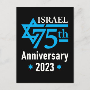 Israel 75th Anniversary Jewish State Postcard