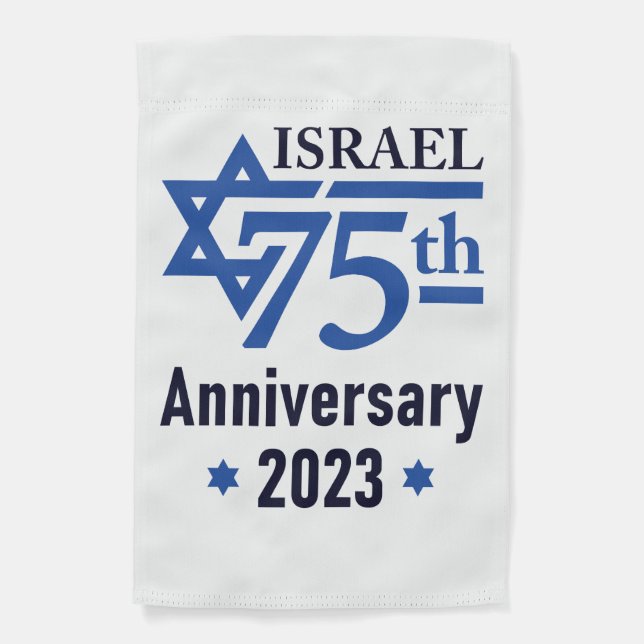 Israel 75th Anniversary Star of David Garden Flag (Front)