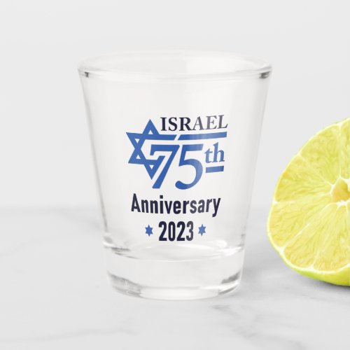 Israel 75th Anniversary Star of David Shot Glass