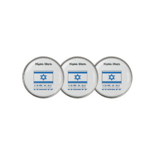 Israel and Israeli Flag Personalized Golf Ball Marker
