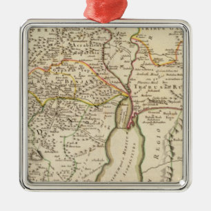 Israel and Palestine Metal Ornament