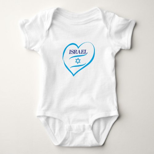 Israel Anniversary Independence Day Blue star Baby Bodysuit