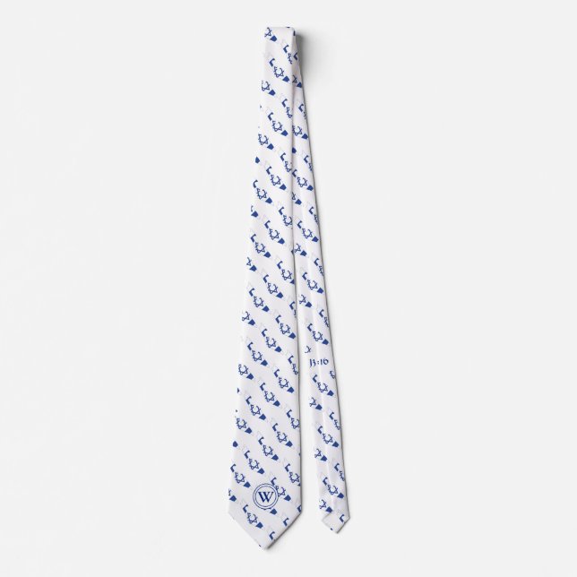 ISRAEL Christian Scripture Monogram Neck Tie (Front)