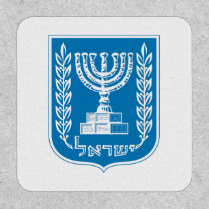 Israel country coat arms symbol emblem flag patch