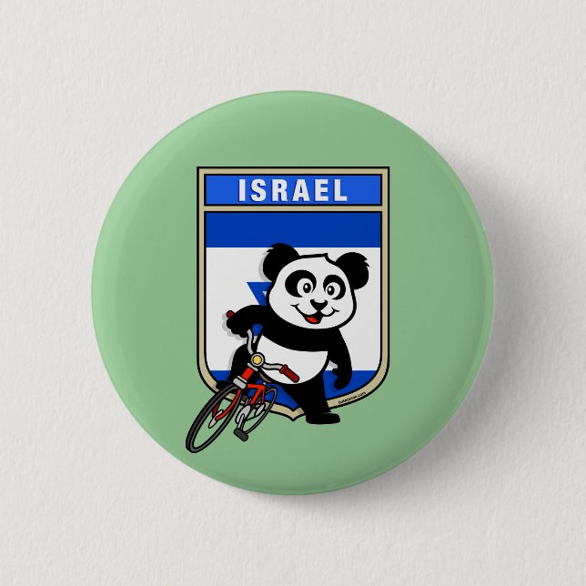 Israel Cycling Panda Button (Front)