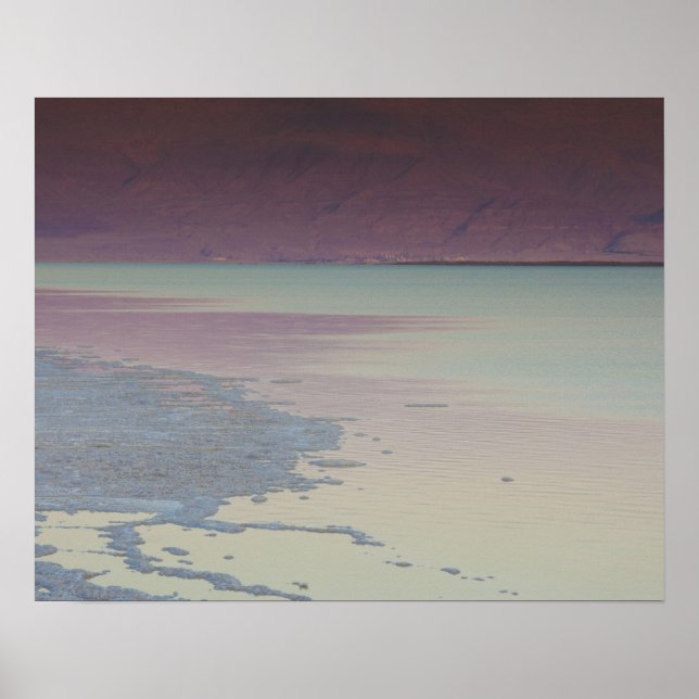 Israel, Dead Sea, Ein Bokek, Dead Sea, dusk Poster (Front)