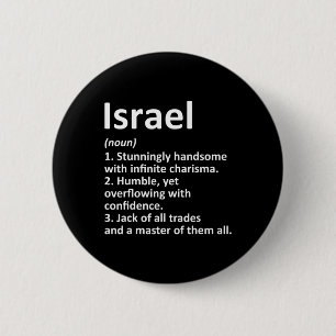 Israel Definition Personalized Name Funny Birthday Button