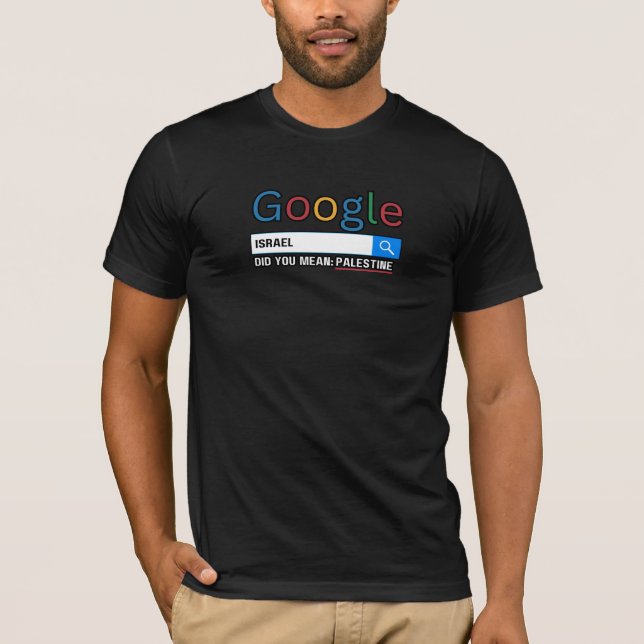 israel did you mean Palestine research graghic tee (Front)