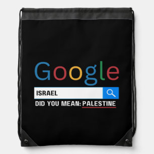 israel did you mean Palestine research graghic tee Drawstring Bag