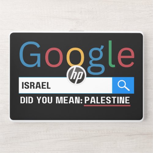 israel did you mean Palestine research graghic tee HP Laptop Skin