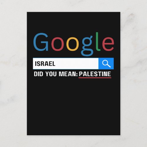israel did you mean Palestine research graghic tee Postcard