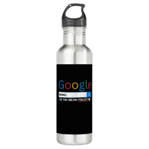israel did you mean Palestine research graghic tee Stainless Steel Water Bottle