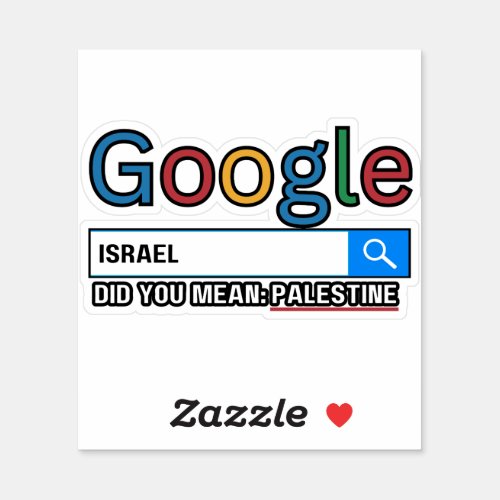 israel did you mean Palestine research graghic tee Sticker