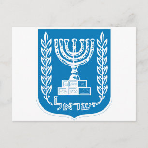 israel emblem postcard