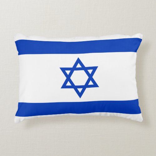 Israel Flag Accent Pillow