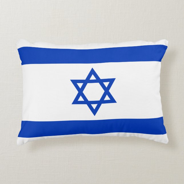 Israel Flag Accent Pillow (Front)