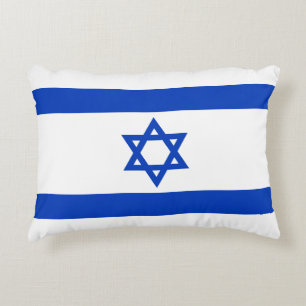 Israel flag accent pillow