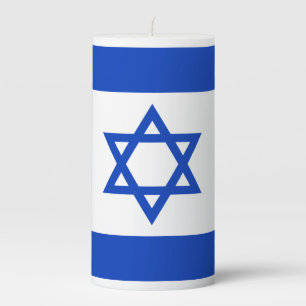israel-flag.ai pillar candle