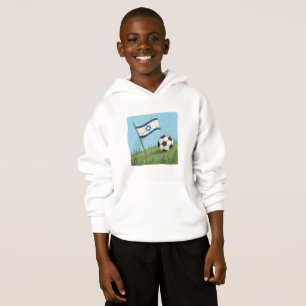 Israel flag and soccer ball hoodie