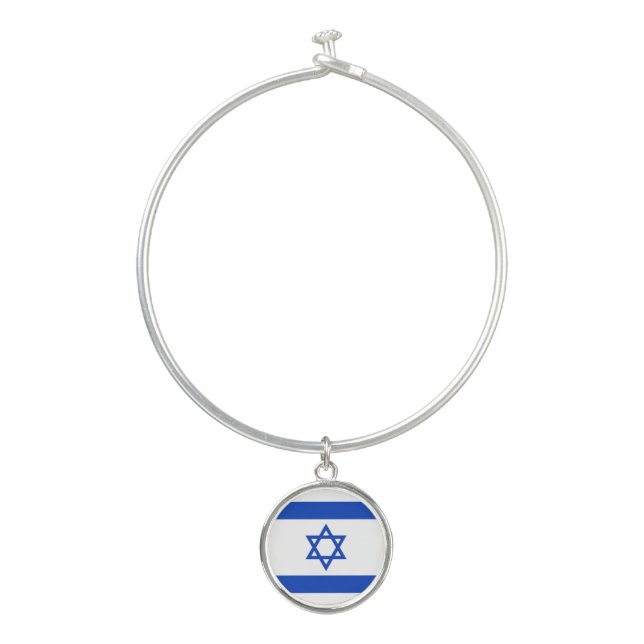 Israel Flag Bangle Bracelet (Front)