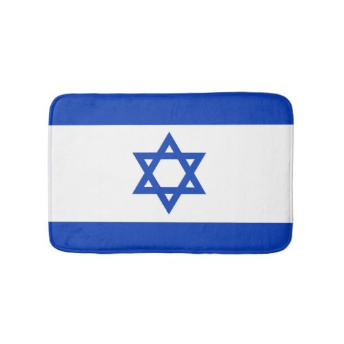 Israel flag bath mat