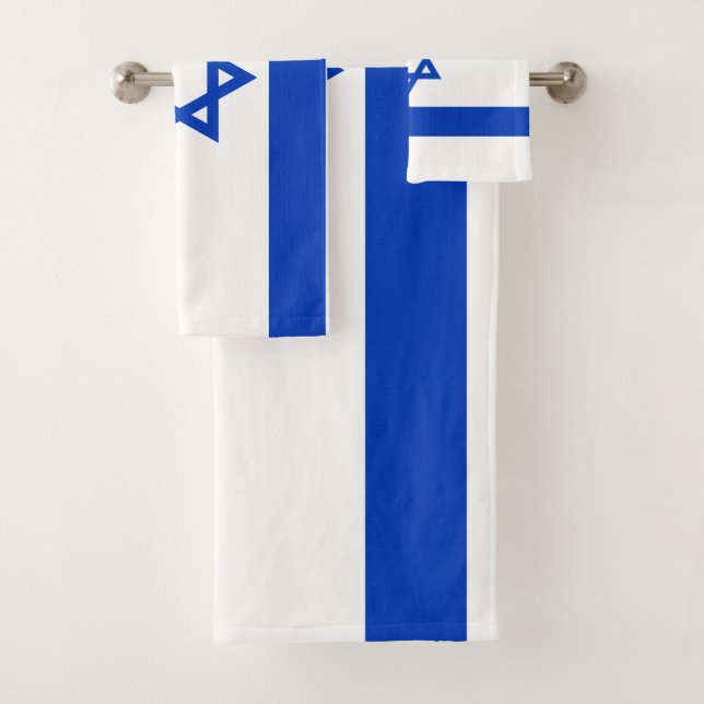 Israel flag  bath towel set (Insitu)