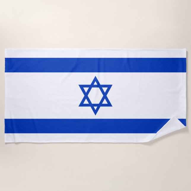 Israel Flag Beach Towel (Front)