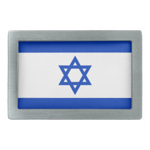Israel flag belt buckle