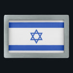 Israel Flag Belt Buckle<br><div class="desc">Patriotic flag of Israel.</div>