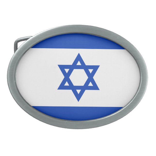 Israel flag belt buckle (Front)