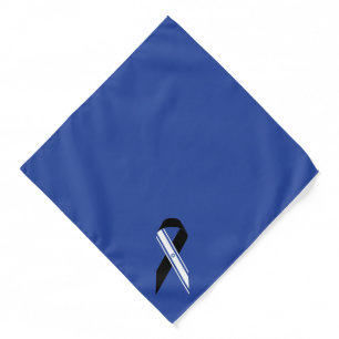 Israel flag black ribbon blue bandana