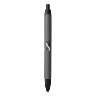 Israel flag black ribbon dark grey pen