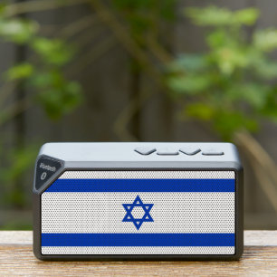Israel flag blue and white modern bluetooth speaker