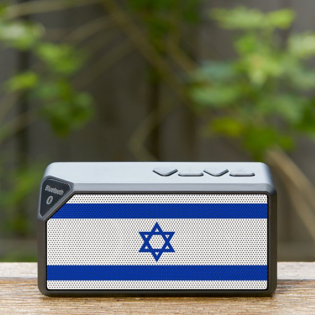 Israel flag blue and white modern bluetooth speaker (Insitu(Outdoor))
