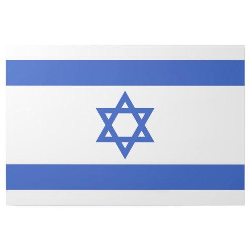 Israel flag blue and white modern patriotic gallery wrap