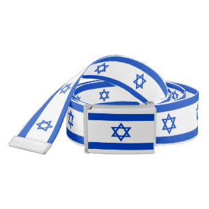 Israel flag blue Star of David Belt