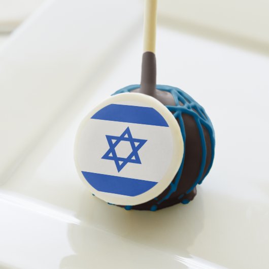 Israel flag blue Star of David Cake Pops (Front Insitu)
