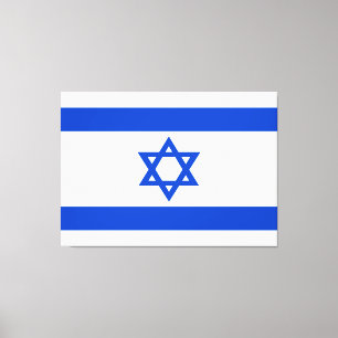 Israel flag blue Star of David Canvas Print