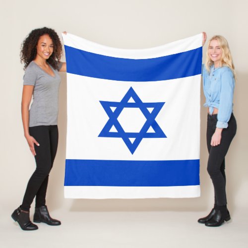 Israel flag blue Star of David Fleece Blanket