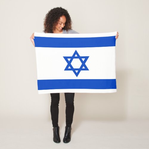 Israel flag blue Star of David Fleece Blanket