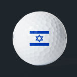 Israel flag blue Star of David Golf Balls<br><div class="desc">Israel Israeli blue Star of David flag The blue stripes are intended to symbolize the stripes on a tallit, the traditional Jewish prayer shawl. The portrayal of a Star of David on the flag of the State of Israel is a widely acknowledged symbol of the Jewish people and of Judaism....</div>