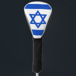 Israel flag blue Star of David Golf Head Cover<br><div class="desc">Israel Israeli blue Star of David flag The blue stripes are intended to symbolize the stripes on a tallit, the traditional Jewish prayer shawl. The portrayal of a Star of David on the flag of the State of Israel is a widely acknowledged symbol of the Jewish people and of Judaism....</div>