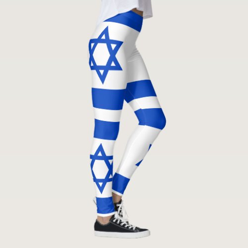 Israel flag blue Star of David Leggings