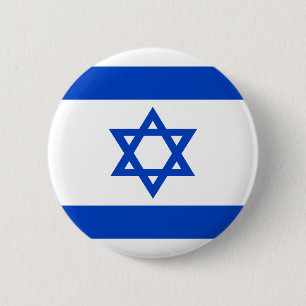 Israel flag blue Star of David Pinback Button