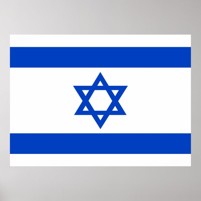 Israel flag blue Star of David Poster (Front)