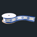 Israel flag blue Star of David Satin Ribbon<br><div class="desc">Israel Israeli blue Star of David flag The blue stripes are intended to symbolize the stripes on a tallit, the traditional Jewish prayer shawl. The portrayal of a Star of David on the flag of the State of Israel is a widely acknowledged symbol of the Jewish people and of Judaism....</div>