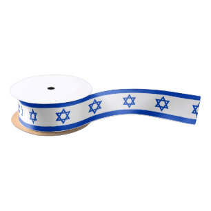 Israel flag blue Star of David Satin Ribbon