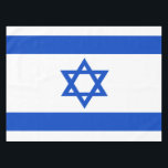 Israel flag blue Star of David Tablecloth<br><div class="desc">Israel Israeli blue Star of David flag The blue stripes are intended to symbolize the stripes on a tallit, the traditional Jewish prayer shawl. The portrayal of a Star of David on the flag of the State of Israel is a widely acknowledged symbol of the Jewish people and of Judaism....</div>