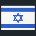 Israel flag blue Star of David Tablecloth<br><div class="desc">Israel Israeli blue Star of David flag The blue stripes are intended to symbolize the stripes on a tallit, the traditional Jewish prayer shawl. The portrayal of a Star of David on the flag of the State of Israel is a widely acknowledged symbol of the Jewish people and of Judaism....</div>